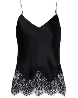 Nili Lotan Nadine Lace-Trimmed Silk Camisole - Black