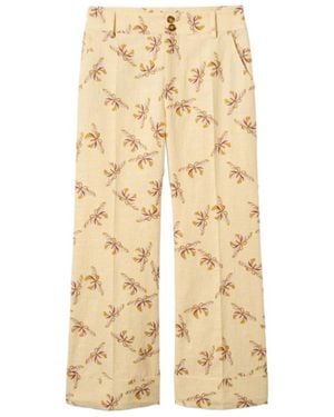 La DoubleJ Hendrix Floral-Print Pants - Natural