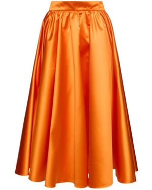 Patou Pleated Skirt - Orange