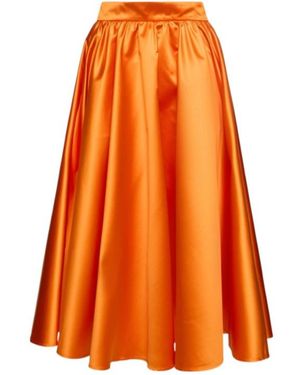 Patou Pleated Skirt - Orange