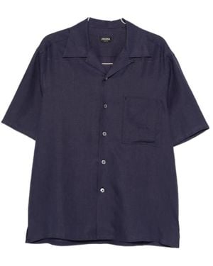 ZEGNA Short Sleeve Shirt - Black
