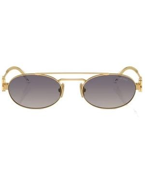 Miu Miu Eyewear Oval-Frame Sunglasses - White