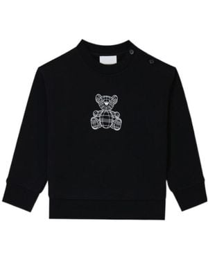 Burberry Logo Round-Neck Sweater - Black