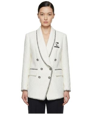 Marissa Chiara Logo Blazer - White