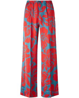 Dries Van Noten Elastic Waist Casual Trousers - Red