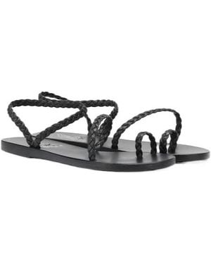 Ancient Greek Sandals Eleftheria Leather Sandals - Black