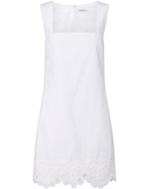 Veronica Beard Shanice Embroidered Cotton Minidress - White