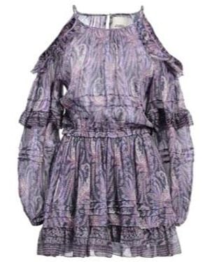 Isabel Marant Printed Flared Skirt - Purple
