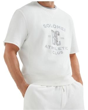 Brunello Cucinelli Graphic-Print Cotton T-Shirt - White