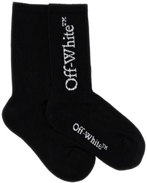 Off-White c/o Virgil Abloh Logo Intarsia Socks - Black