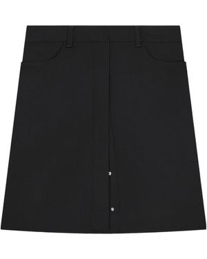 Courreges Stretch-Twill Snap-Button Mini Skirt - Black