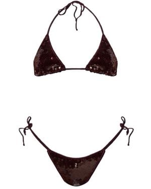 Oséree Paillettes Bikini - Brown