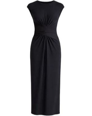 Vince Twisted Knot Midi Dress - Black