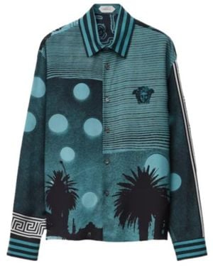Versace Printed Bowling Shirt - Green