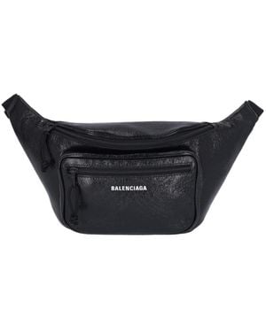 Balenciaga Logo Embossed Explorer Belt Bag - Blue