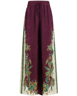 ALÉMAIS Ruthie Paisley-Print Pants - Purple