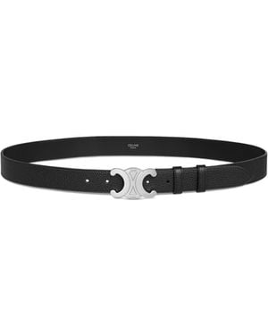 Celine Triomphe Belt 30Mm - White