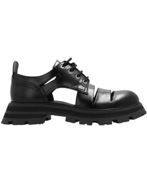 McQueen Lace-Up Derby Shoes - Black