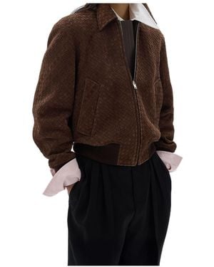 Bottega Veneta Cinched-Waist Leather Jacket - Brown