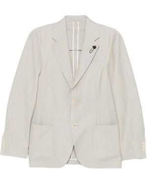 Lardini Notched-Lapel Single-Breasted Suit - White