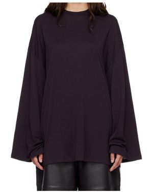 Frankie Shop Crew-Neck Long-Sleeve T-Shirt - Blue