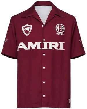 Amiri Sport Camp Short-Sleeve Shirt - Red