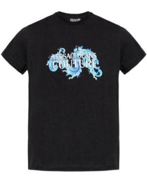 Versace Jeans Couture Couture Logo Printed Crewneck T-Shirt - Black
