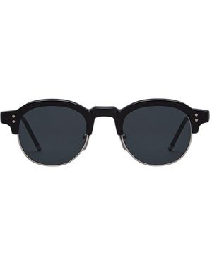 Thom Browne Eyewear Oval Frame Sunglasses - Multicolour