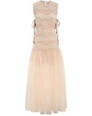 Zimmermann Illuminate Macrame Maxi Dress - Natural