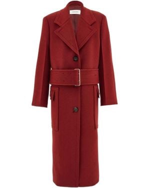 Ferragamo Long-Sleeved Coat - Red