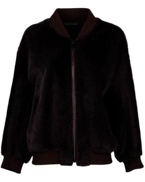 Simonetta Ravizza Zip-Up Bomber Jacket - Black
