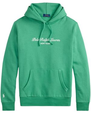 Polo Ralph Lauren Logo-Embroidered Hoodie - Green