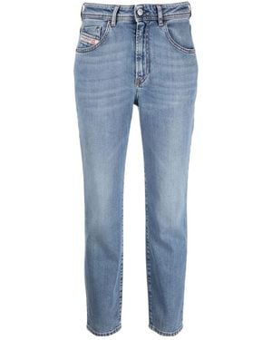 DIESEL High-Rise Slim-Cut Jeans - Blue