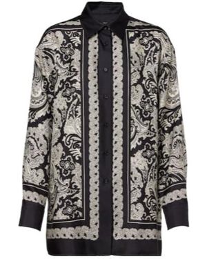 Nili Lotan Printed Shirt - Black