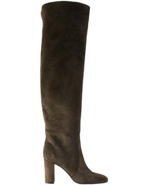 Gianvito Rossi Over-The-Knee Suede Boots - Black