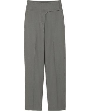 Ami Paris High-Waisted Lantern Pants - Gray