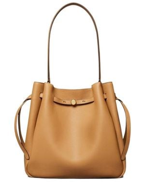 Tory Burch Romy Drawstring Shoulder Bag - Natural