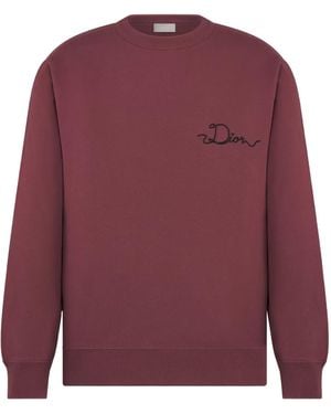 Dior Homme Ribbon Crewneck Sweatshirt - Red