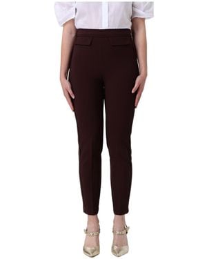 Elisabetta Franchi Stretched Cropped Trousers - Red