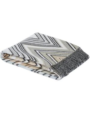 Missoni Zigzag-Design Blanket (190Cmx130Cm) - White