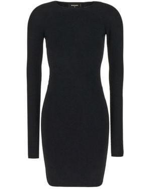 DSquared² Open-Back Bodycon Dress - Black