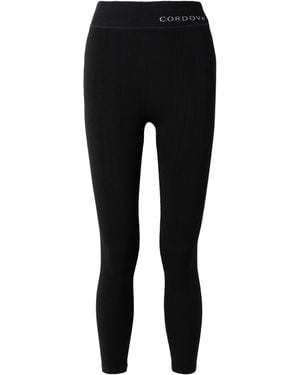 CORDOVA Sol Ribbed-Knit Leggings - Black