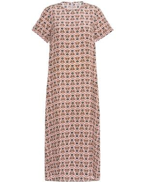 Weekend by Maxmara Printed Silk T-Shirt Dress - Pink
