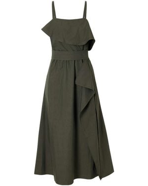 Proenza Schouler Cotton-Blend Midi Dress - Green