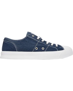 Polo Ralph Lauren Contrast-Stitched Low-Top Trainers - Blue