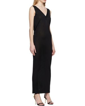 Tom Ford Sleeveless Back Crisscross Midi Dress - Black