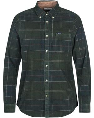 Barbour Long-Sleeve Slim-Fit Corduroy Shirt - Green