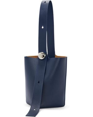 Loewe Medium Pebble Bucket Bag - Blue