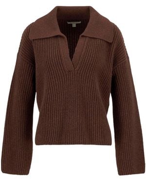 Barbour Robyn V-Neck Sweater - Brown