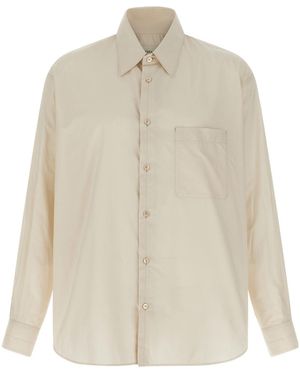 Lemaire Long-Sleeved Button-Up Shirt - Natural